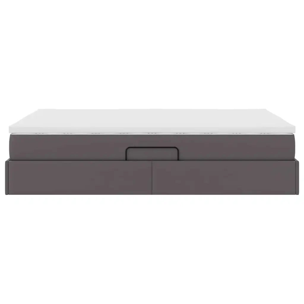 Letto con contenitore e materasso Grigio 140 x 200 cm 3370168