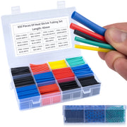 Set di Tubetti Termorestringenti Rosfix – 850 Pezzi, 12 Specifiche, 5 Colori | Poliolefina, Diametro 1-14mm