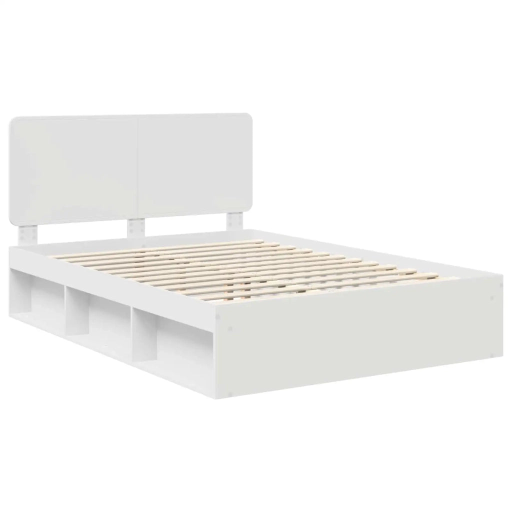 Struttura del letto Bianco 140 x 190 cm Pino massello 3412488