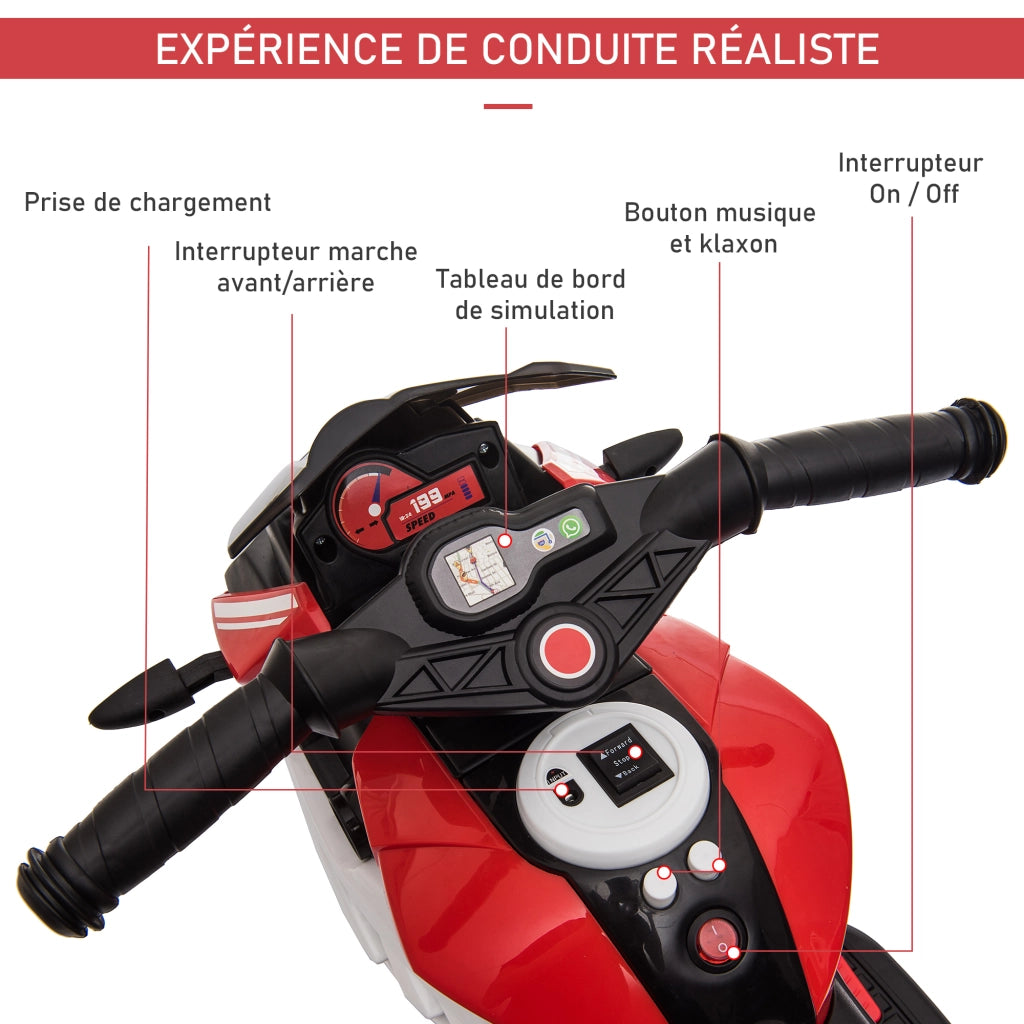 Moto elettrica per bambini ¨C Minimal ¨C nero e rosso