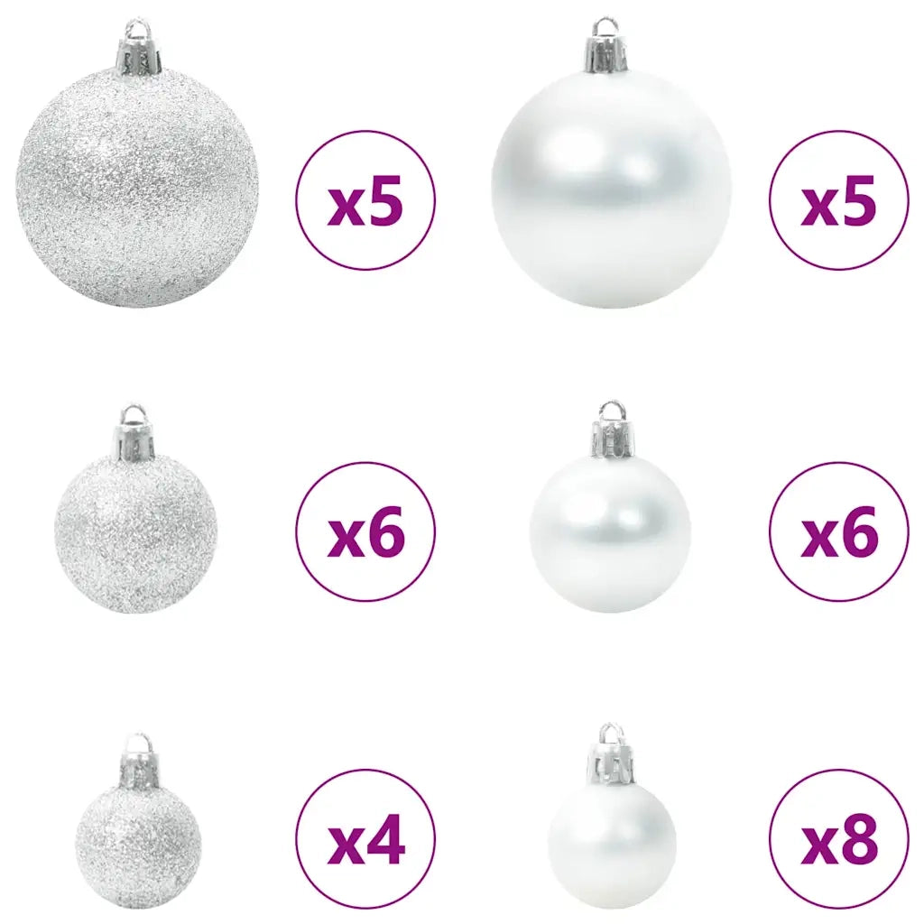 Albero di Natale artificiale Verde e bianco 150 cm 3395175