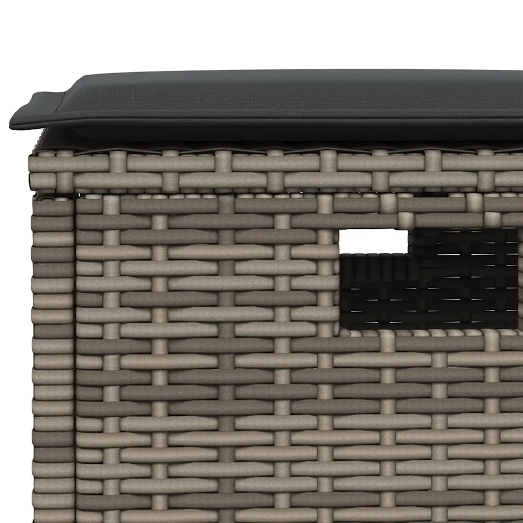 Set Divani da Giardino 6 pz con Cuscini a Forma di L Polyrattan