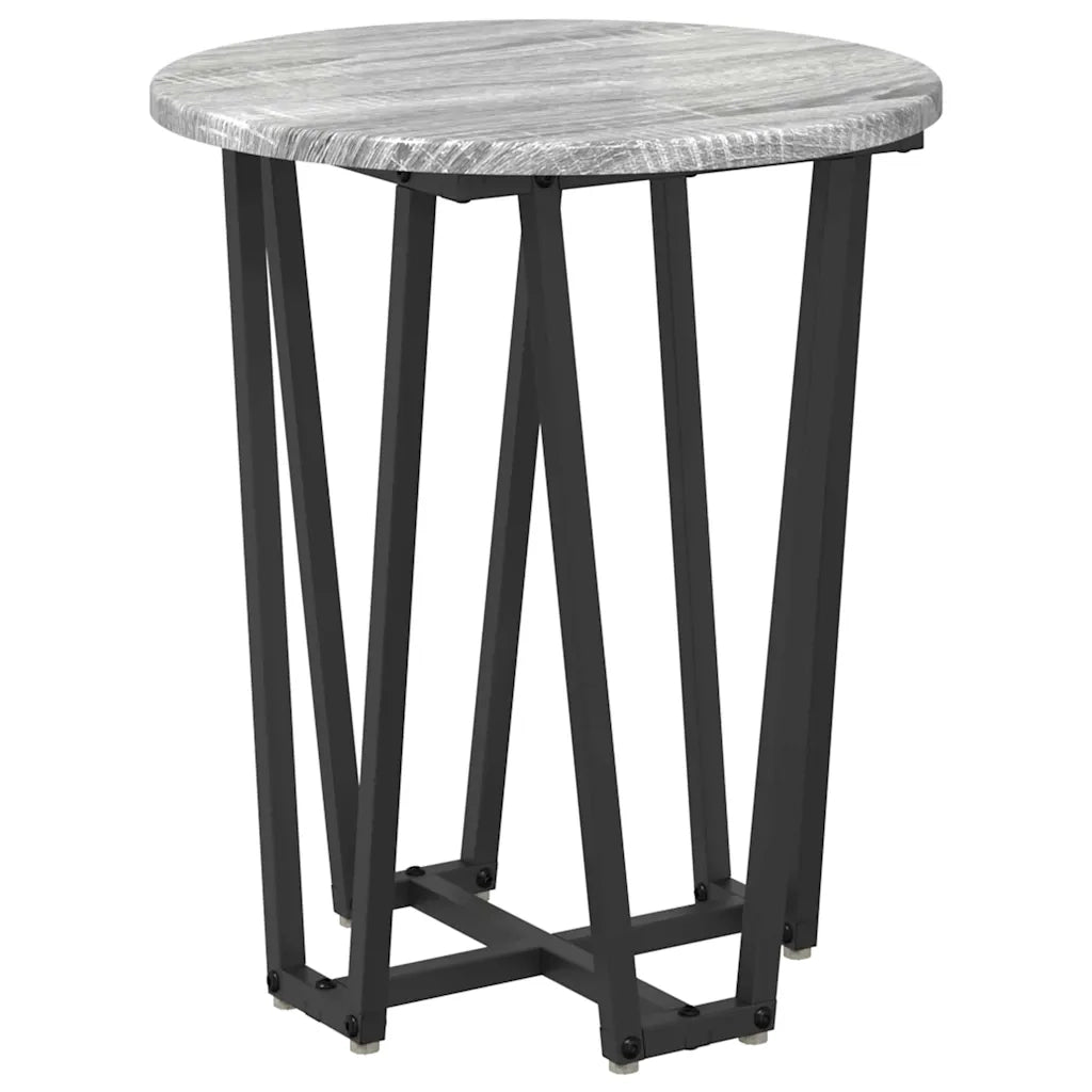 Set tavolini 2 pz | Tavolo laterale Grigio Sonoma e Nero