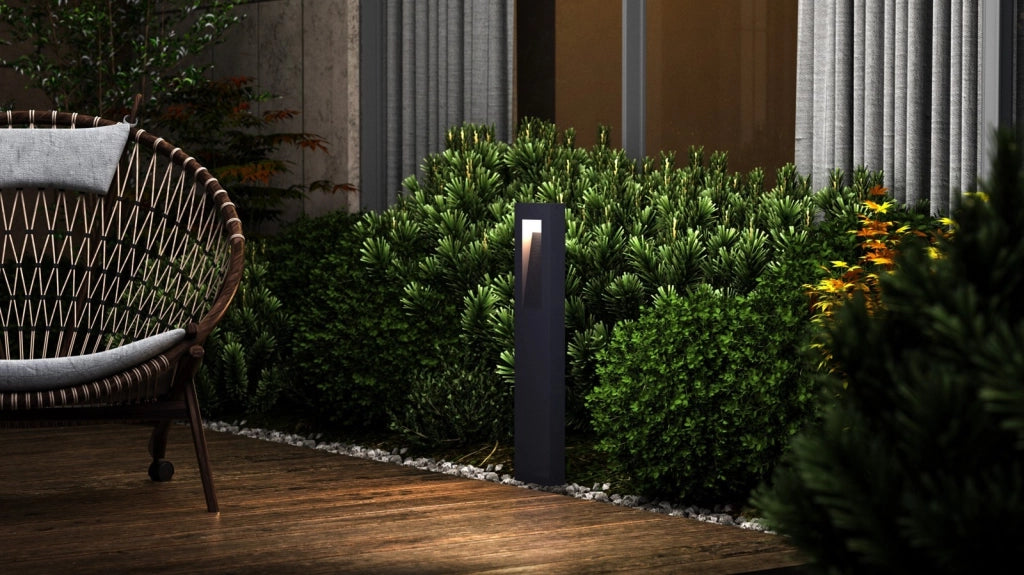 Paletto LED integrato da giardino nero ARTEO Lutec IP65