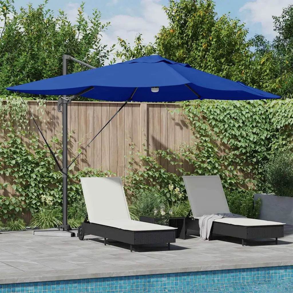 Ombrello | Parasolne Azzurro 351 x 250 x 253 cm Poliestere e Alluminio