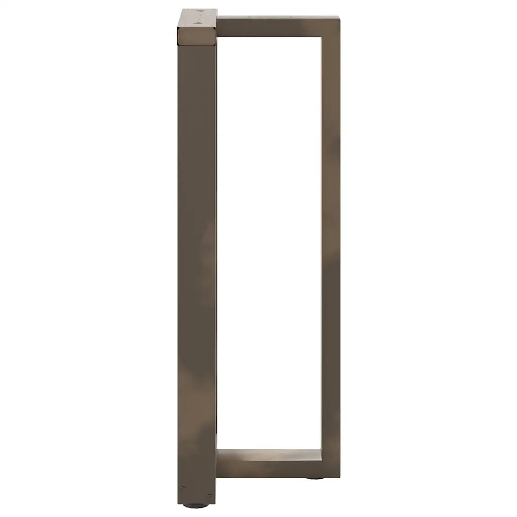 Gambe per tavolo da bar a forma di T 2 pz nere 40x35x(100-101) cm in acciaio 4013087
