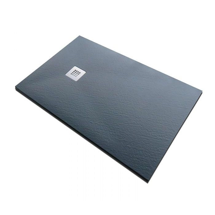 Piatto doccia in pietra SOLIDSTONE alto 2,8 cm - Antracite Grafite nero RAL 7016 - Misura: 120x120 x 2,8h 