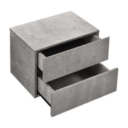 Comodino/comodino/pensile con 2 cassetti effetto cemento grigio 03_0000822