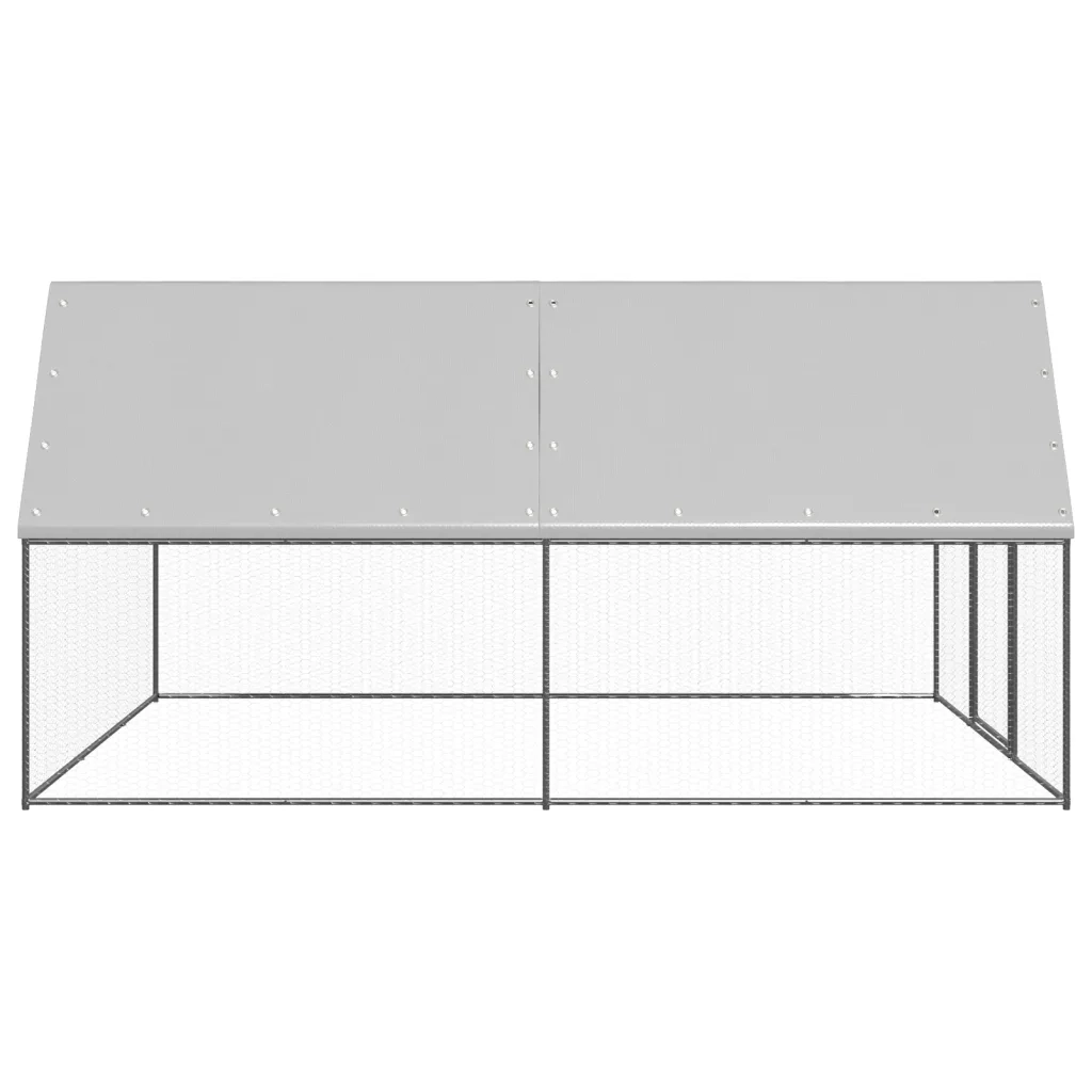 Gabbia per Polli da Esterno 3x4x2 m in Acciaio Zincato 3154376