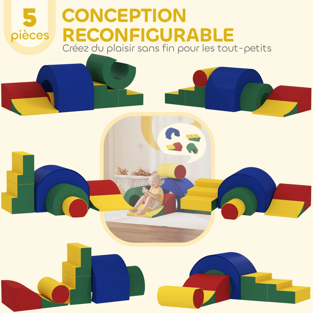 Set di gioco per arrampicata e motricit¨¤ ¨C Minimal ¨C 181x39x44 cm multicolore