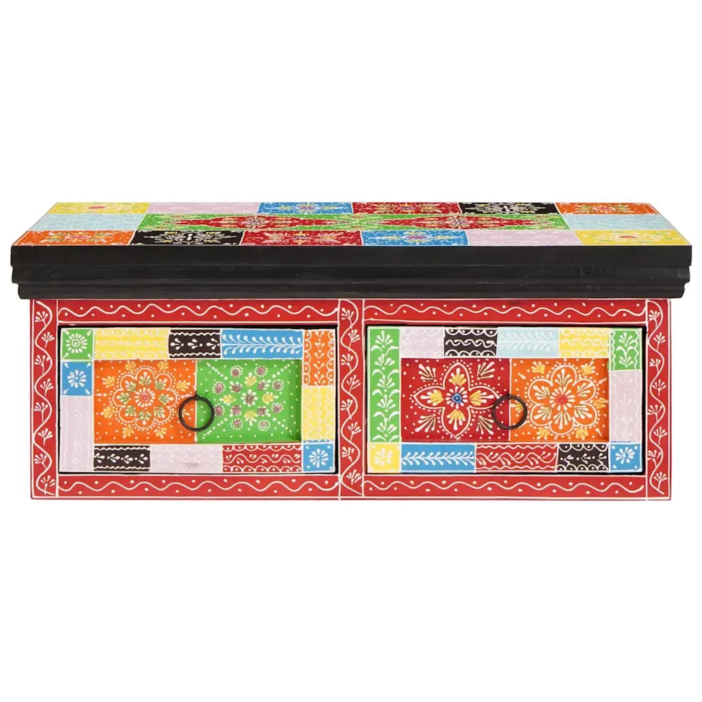 Mobile TV Multicolore 60 x 30 x 24 cm Legno massello di mango 4017579