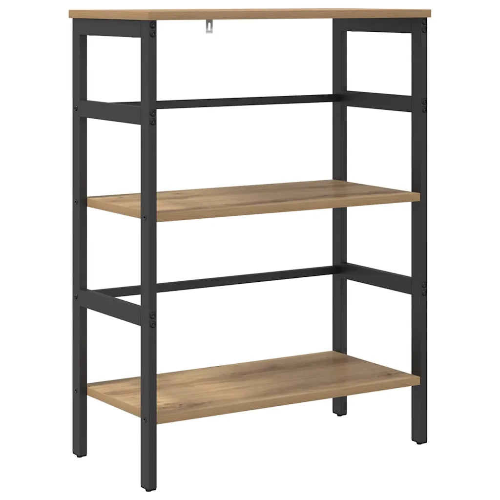 Libreria-Scaffale per Libri-Mobile di Stoccaggio Rovere artigianale 60 x 29,5 x 81 cm Legno multistrato