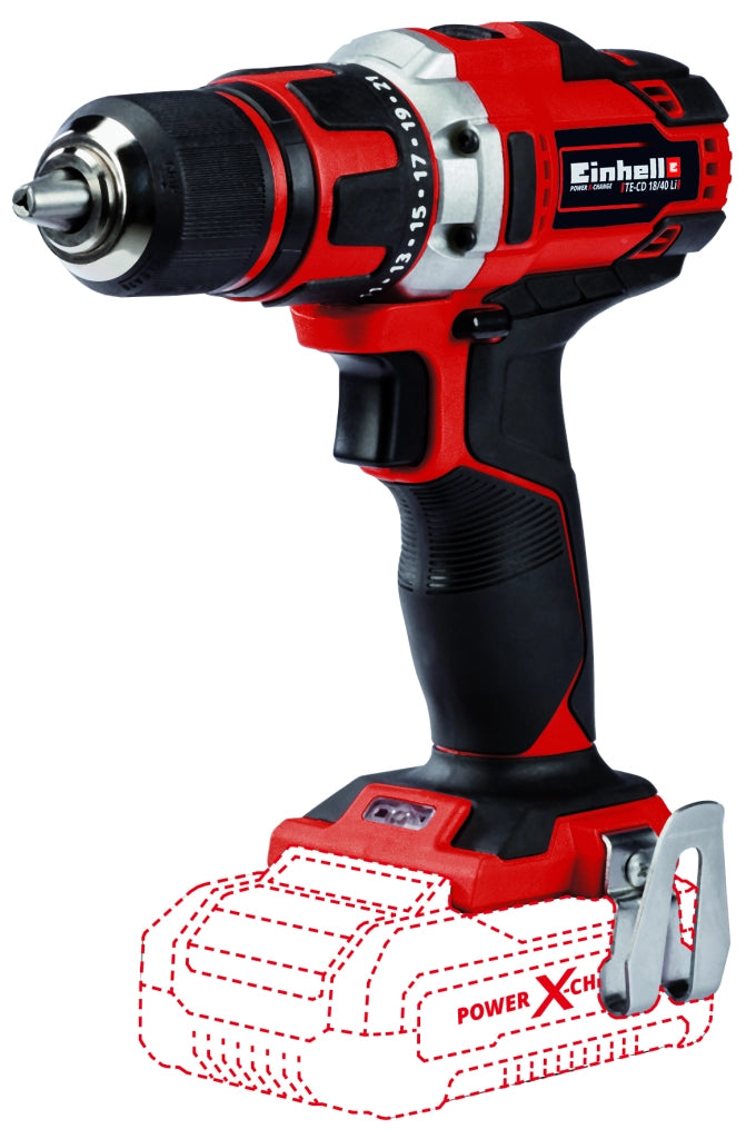 Einhell TRAPANO AVVITATORE A BATTERIA EXPERT TE-CD 18/40 LI -SOLO