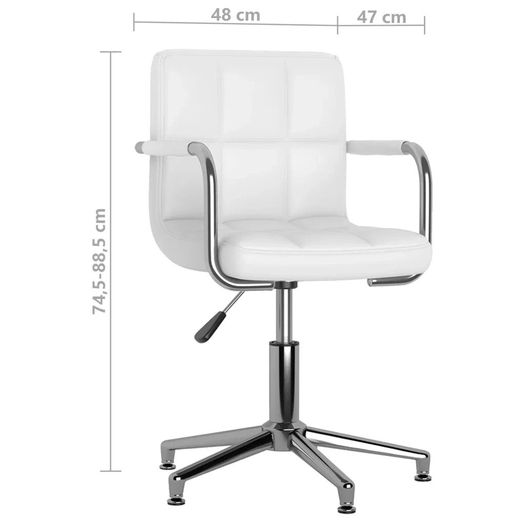 Sedie da Pranzo Girevoli 4 pz Bianche in Similpelle 3088072