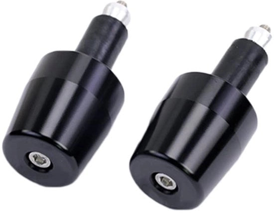 Ergometer di Fine - Universale CNC in Alluminio - Manubrio Bar Endplug - M6 Viti - 2 Pezzi - Nero - Protezione e Comfort - Manubrio Motocicletta
