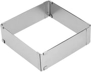 Forma per torte versatile - forma rettangolare per torte - struttura per torte in acciaio inossidabile - per mousse e tiramisù - dimensioni 16-28 cm