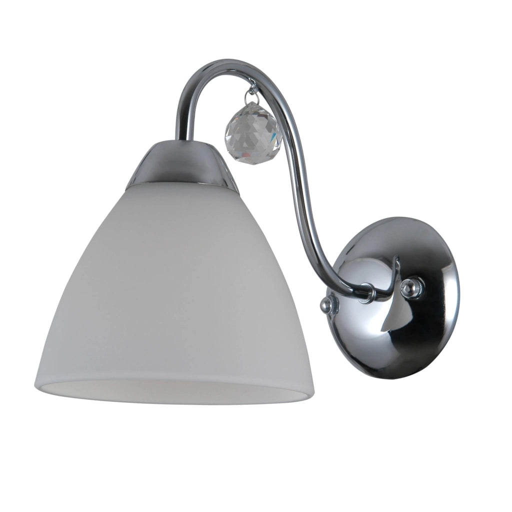 Applique Italux Lugano cromata bianco E27 WL-5643-1
