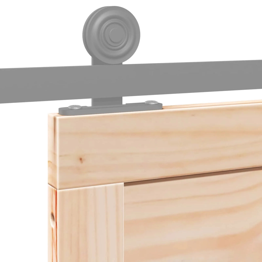 Porta del fienile Naturale 80 x 2,5 x 208 cm 42047149