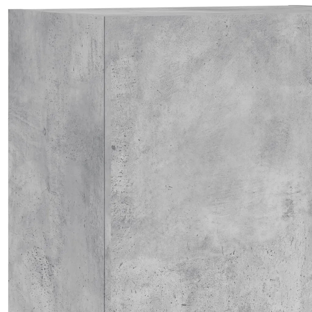 Mobili TV a Muro con LED 4pz | Armadietto TV | Mobile Porta TV Grigio Cemento Legno Multistrato