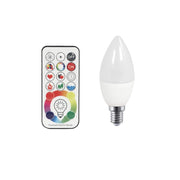 Lampada led ad oliva con attacco E14 RGBW 3W