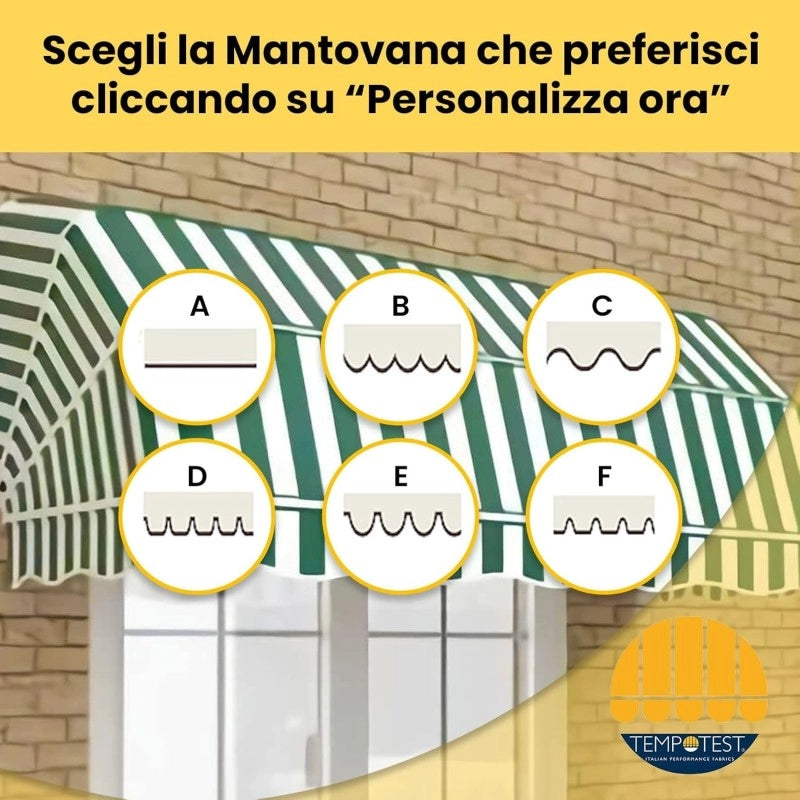 Tenda Sole Cappottina 5 Raggi, Telo PVC Blu, Larghezza 1,50 x Sporgenza 1,20, UV-Resistente, Impermeabile - Giardino, Balcone