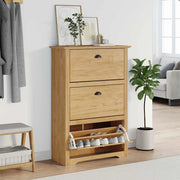 Scarpiera BODO Marrone miele 80 x 35 x 118 cm Legno multistrato 42023477