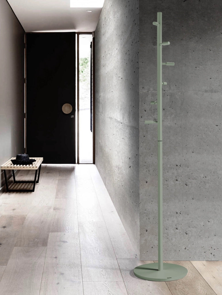 Appendiabiti Herdasa legno di faggio finitura verde 182x37x37