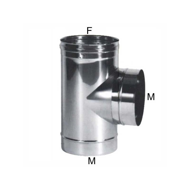 Gomito T Inox 16 Laterale m Maral