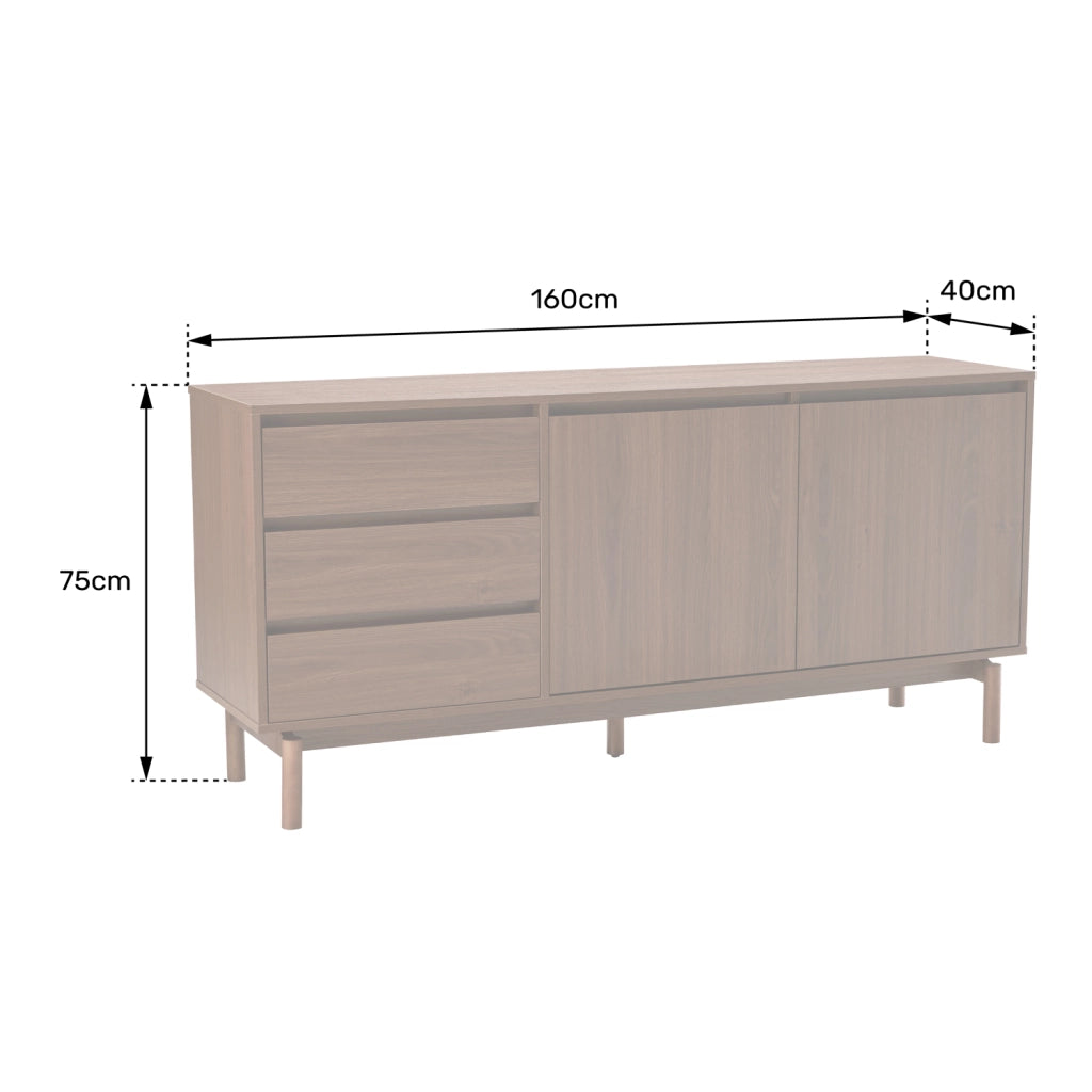 Tavolo buffet in legno 160cm SARAH