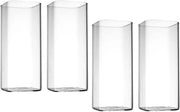 Set di quattro bicchieri eleganti per acqua, succo, birra e cocktail