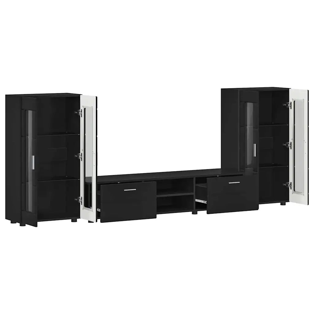 Set mobile TV con cassetto FLORIN 3 pcs Nero Legno multistrato 3397935