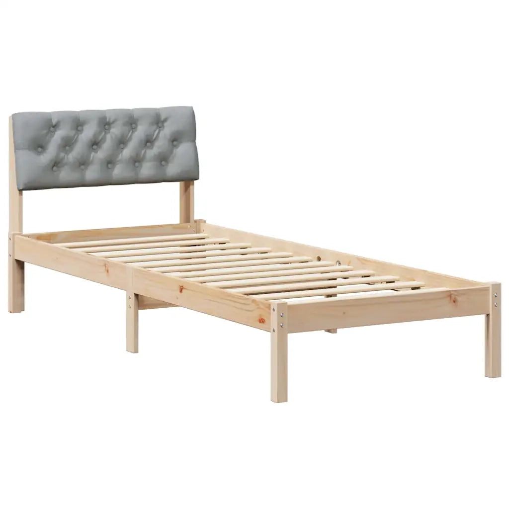 Struttura del Letto Marrone e grigio chiaro 75 x 190 cm 878649