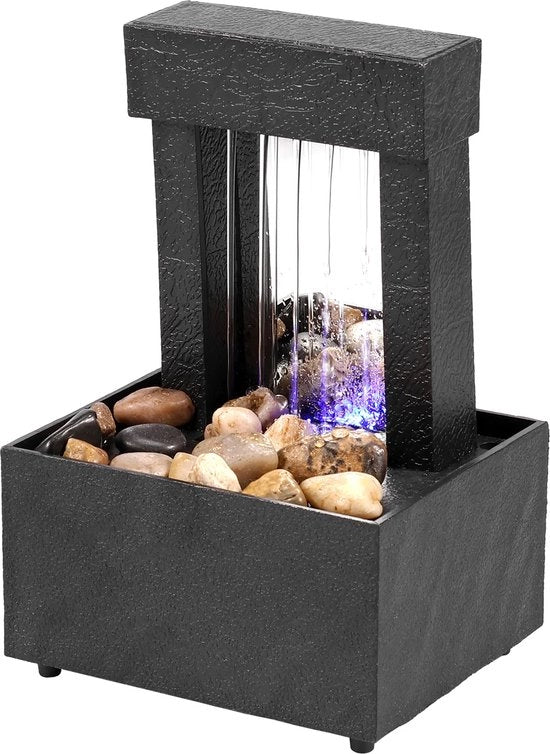Mini Fontana Acquatica per Scrivania - Decorazione Rustica per Interni | Fontana per Rilassamento e Decorazione di Casa