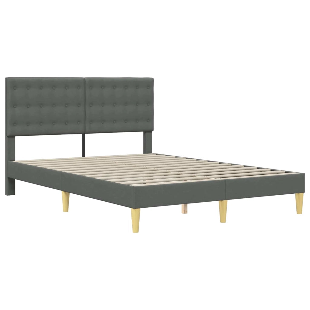 Struttura del letto-Giroletto Grigio Scuro 160 x 200 cm Tessuto 172821