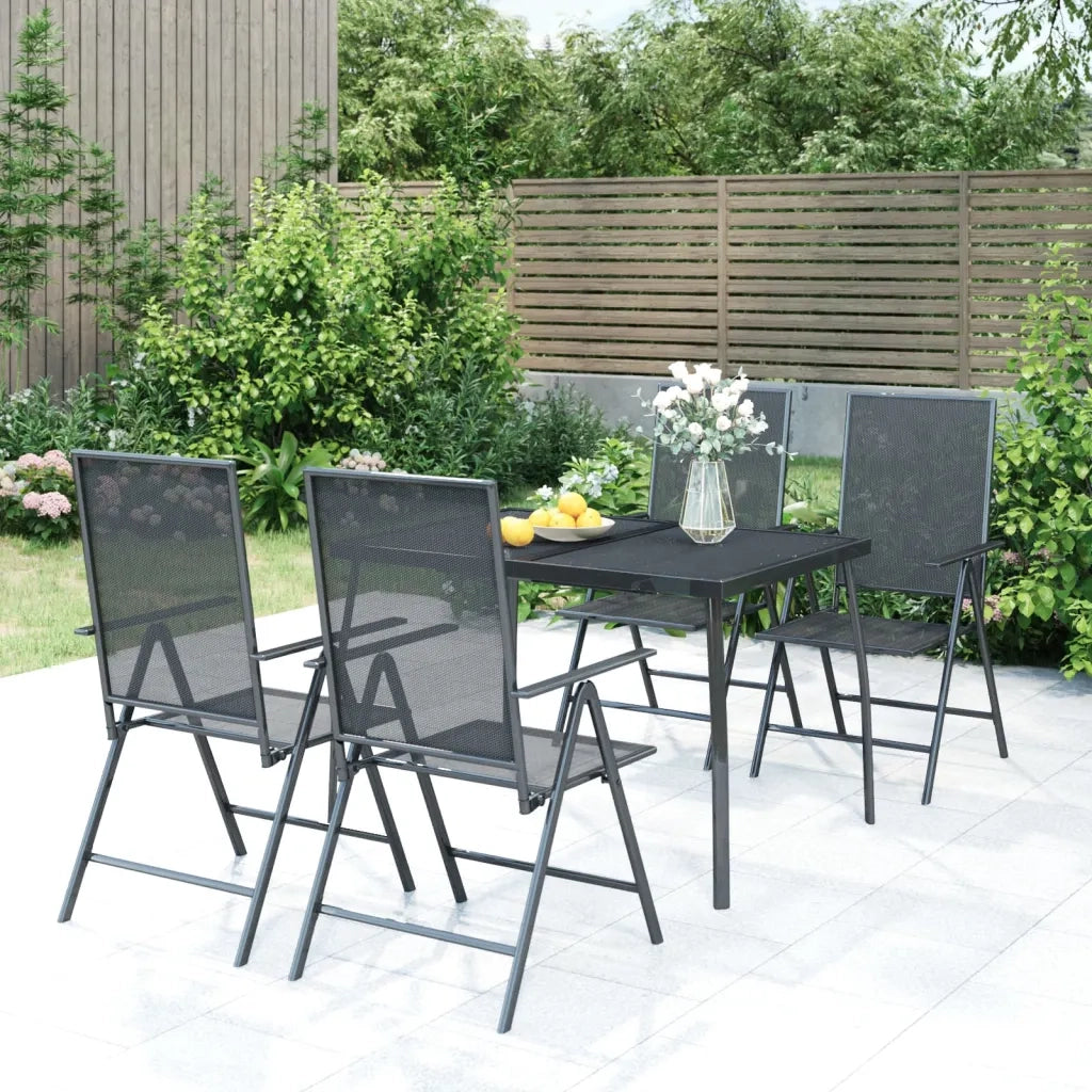 Set da Pranzo da Giardino 5 pz in Acciaio Antracite 3187979