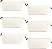 Borsa di Cosmetici per il Trucco - Borse da Viaggio Multifunzionali - Grande Borsa a Ristretto in Canapa - Bianca - Pennelli per il Trucco e Accessori per Hobby
