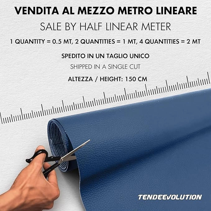 Ecopelle "Sierra" di Qualità, Colore Verde 14- Robusta, Elegante - Ideale per Auto, Moto, Arredamenti - Vendita al Mezzo Metro