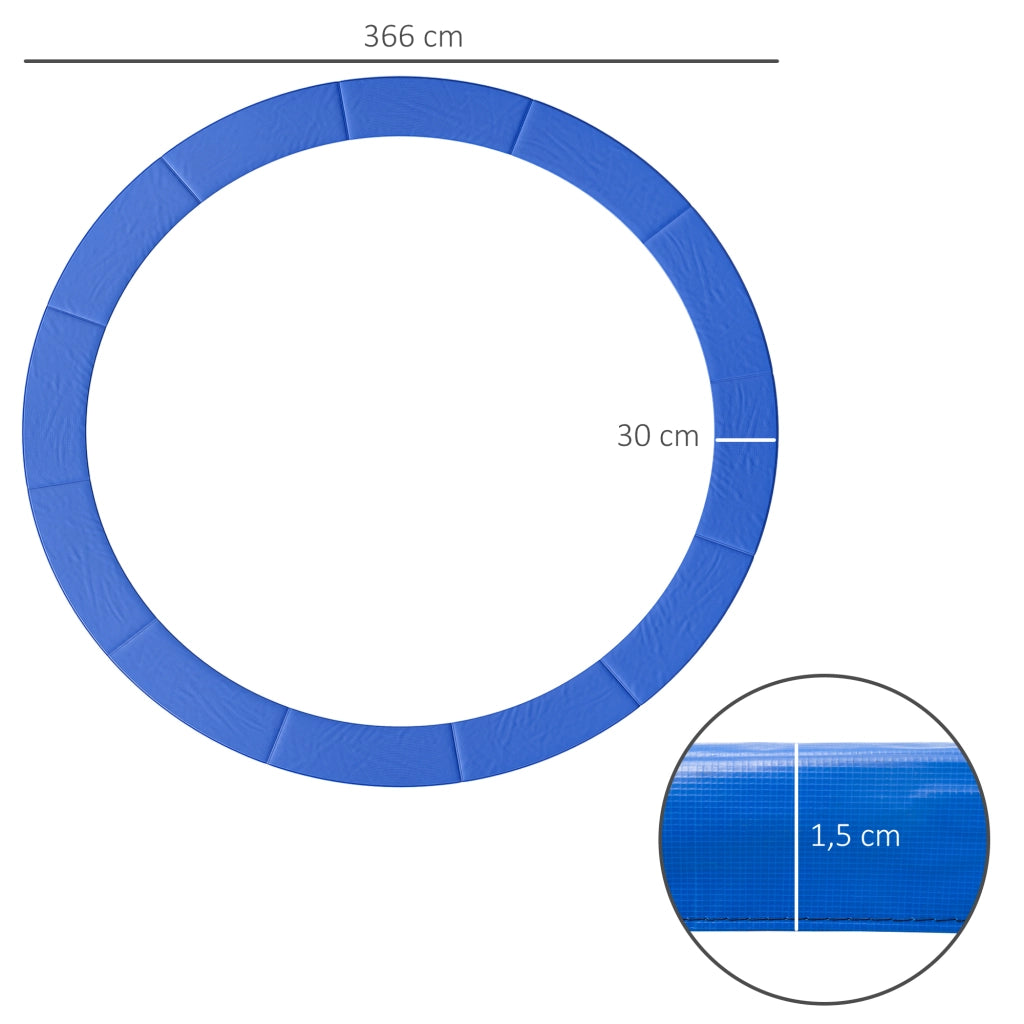 Cuscino di protezione per trampolino ¨C Minimal ¨C blu ? 366 cm