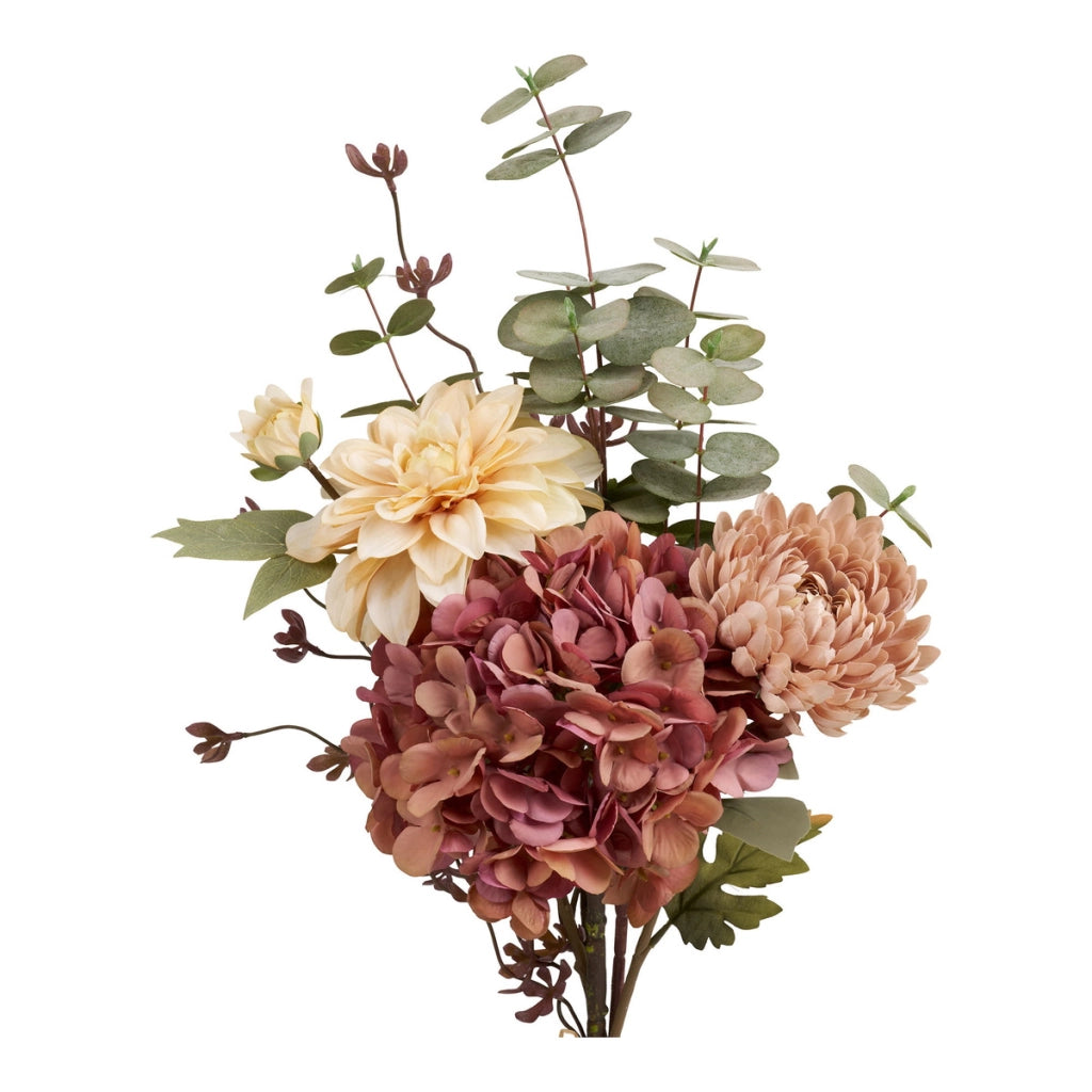 Pianta Artificiale Dahlia, Multicolore, Plastica, 30x25x68 cm
