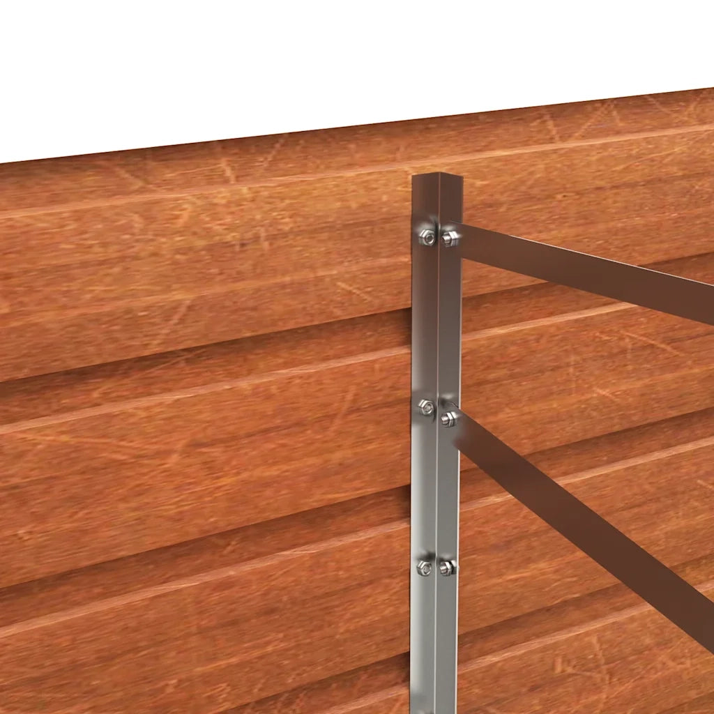Fioriere | Cassetta per fiori | Letto Rialzato da Giardino Ruggine 160x80x77 cm Acciaio Corten