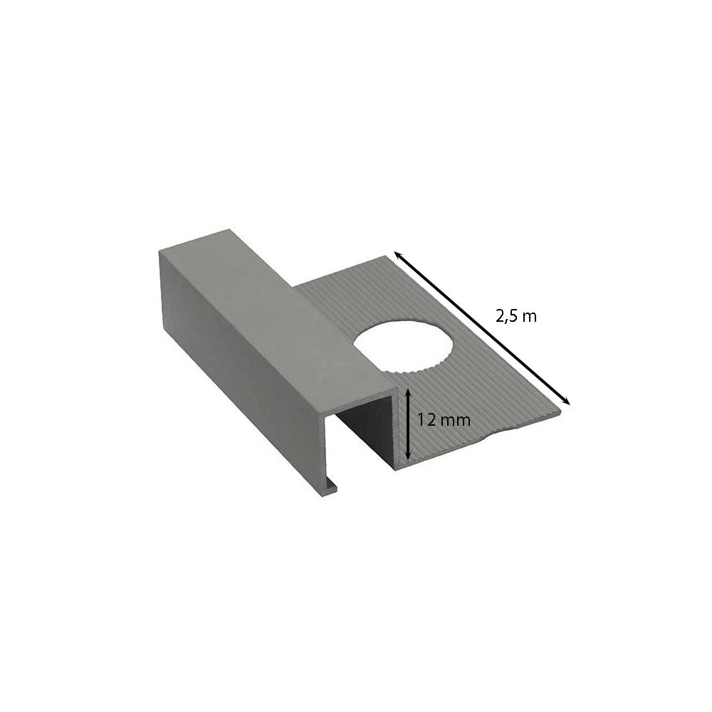 Profilo jolly quadro in alluminio 2,5 metri : Modello - 10 MM SATINATO