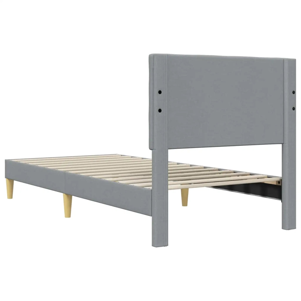 Letto singolo | Letto per adulti | Struttura del letto Grigio Chiaro 90 x 190 cm Tessuto