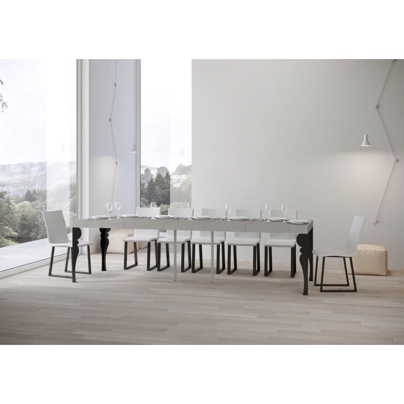 Consolle allungabile 90x40/300 cm Paxon Premium telaio Antracite - Cashmere