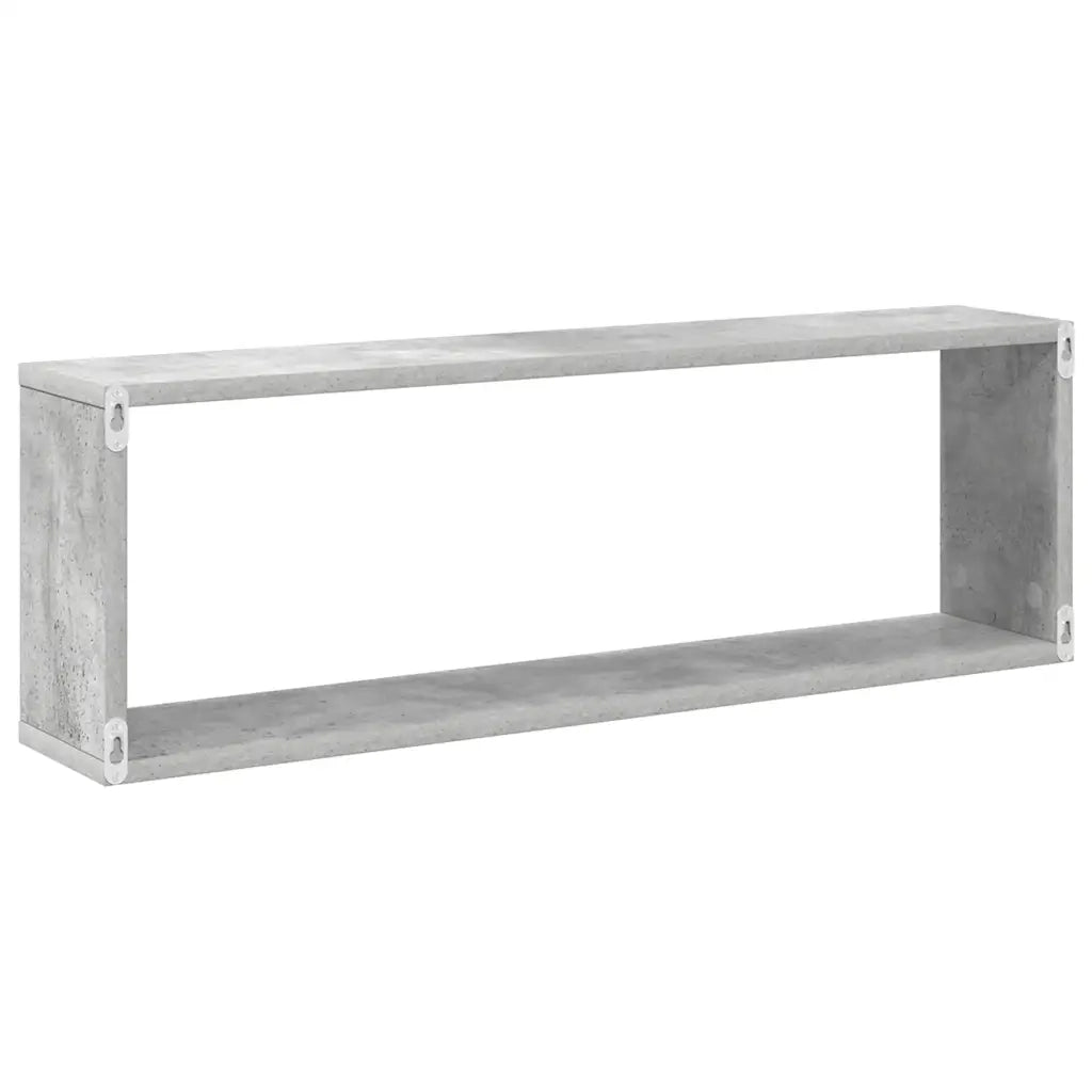 Mensole Parete Cubo 4pz Grigio Cemento 80x15x26,5cm Multistrato 807119
