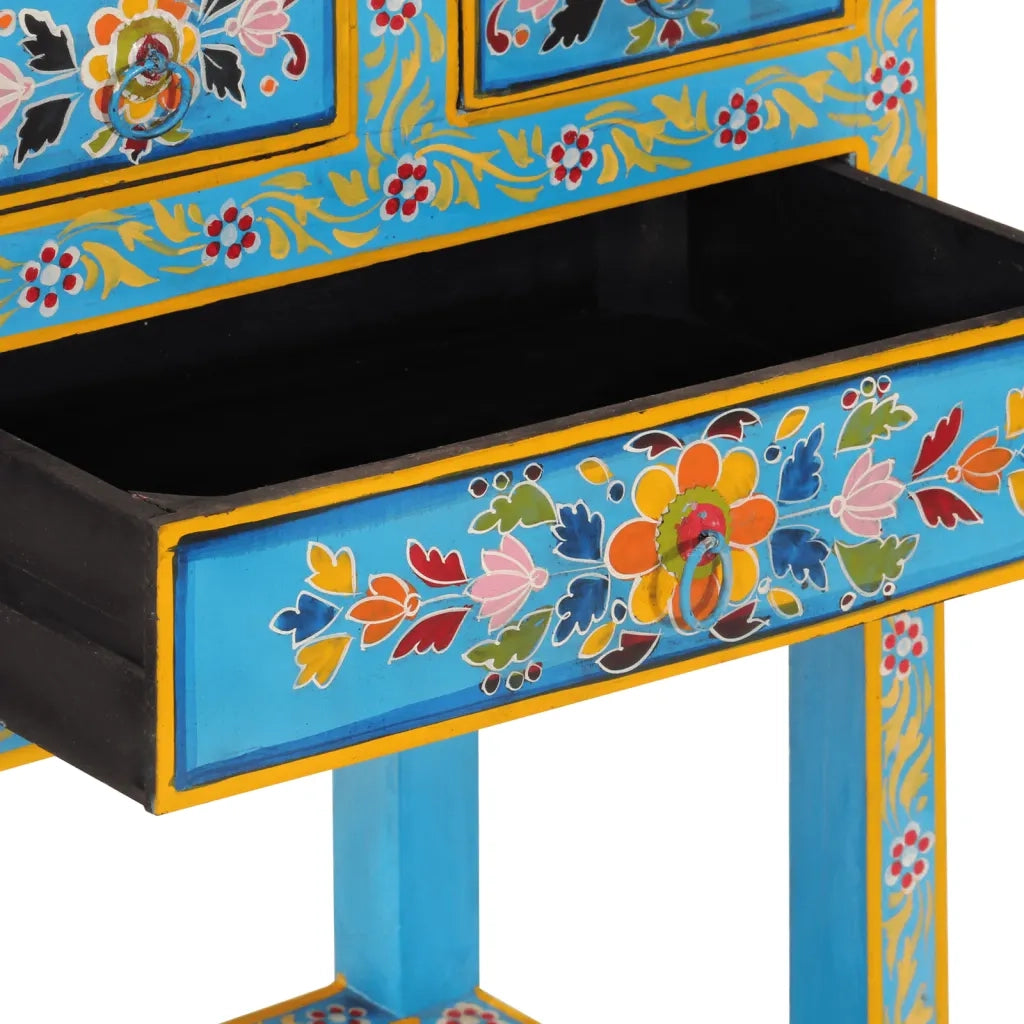 Credenza | Madia | Buffet da pranzo | Armadio da pranzo Turchese 55x30x76 cm in Legno Massello di Mango