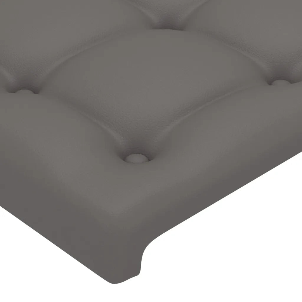 Testiera ad Orecchio-Testata con Orecchie Grigia 183x16x78/88 cm in Similpelle 441405