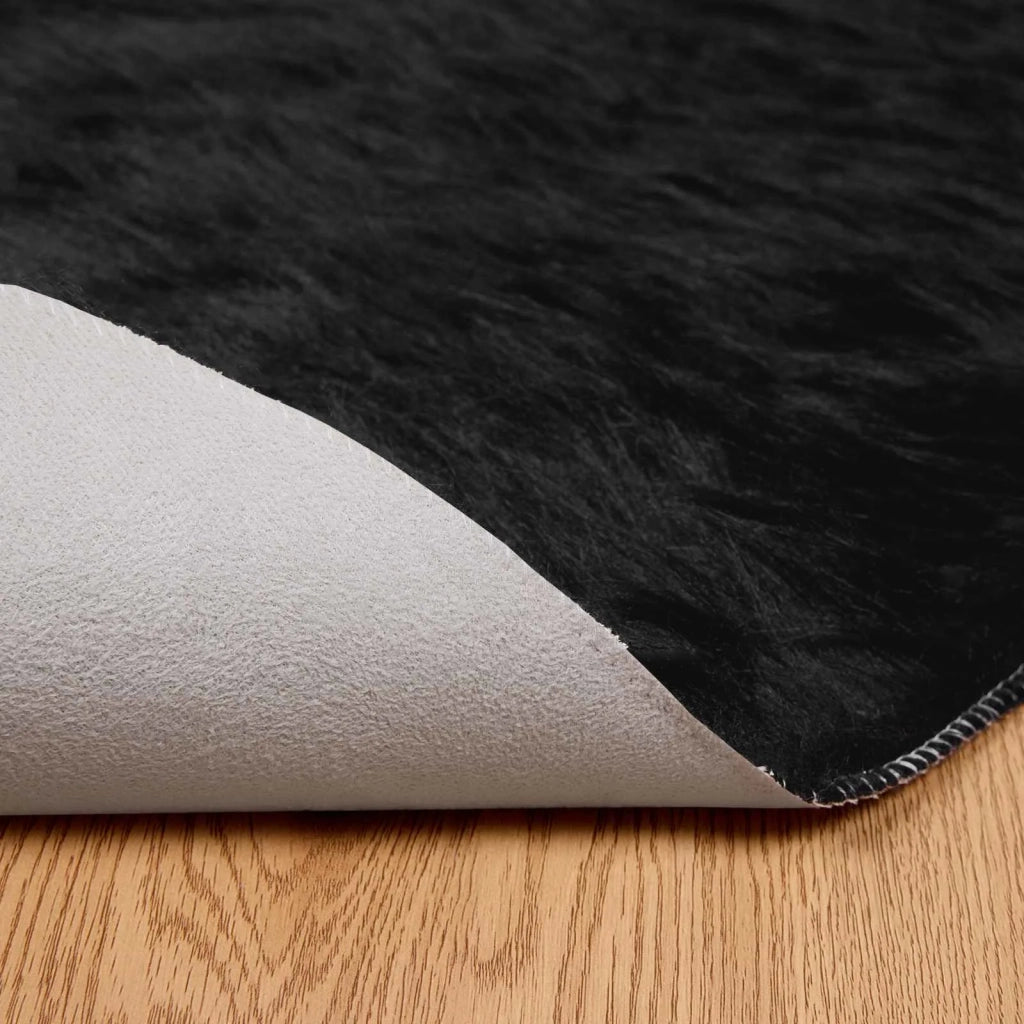 Tappeto in finta TAFALLA Nero Ø 200 cm Poliestere 42021583