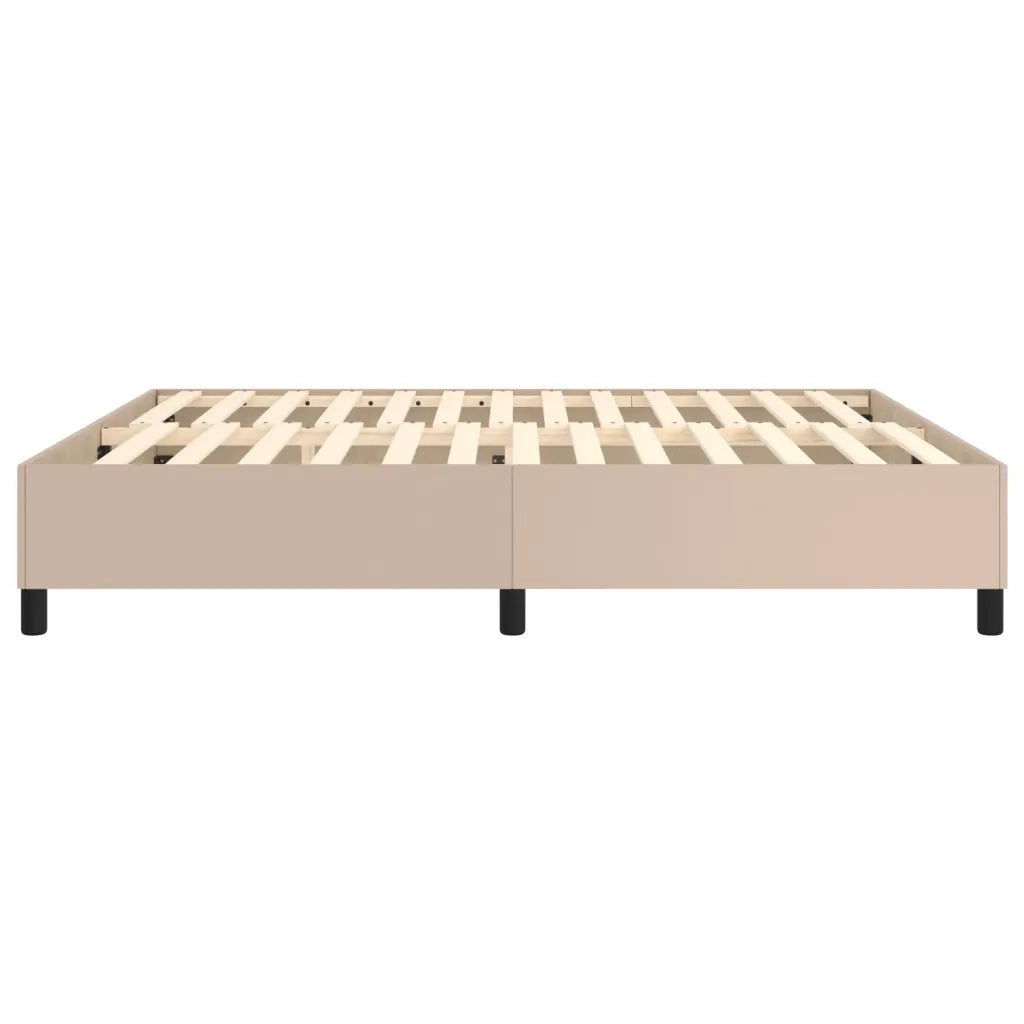 Letto matrimoniale | Letto per adulti | Struttura Letto a Rete a Molle Cappuccino 160x200 cm in Similpelle