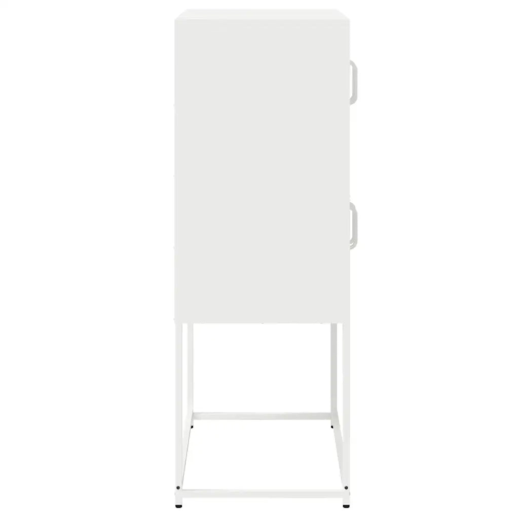Credenza Bianca 68x39x107 cm in Acciaio 853349