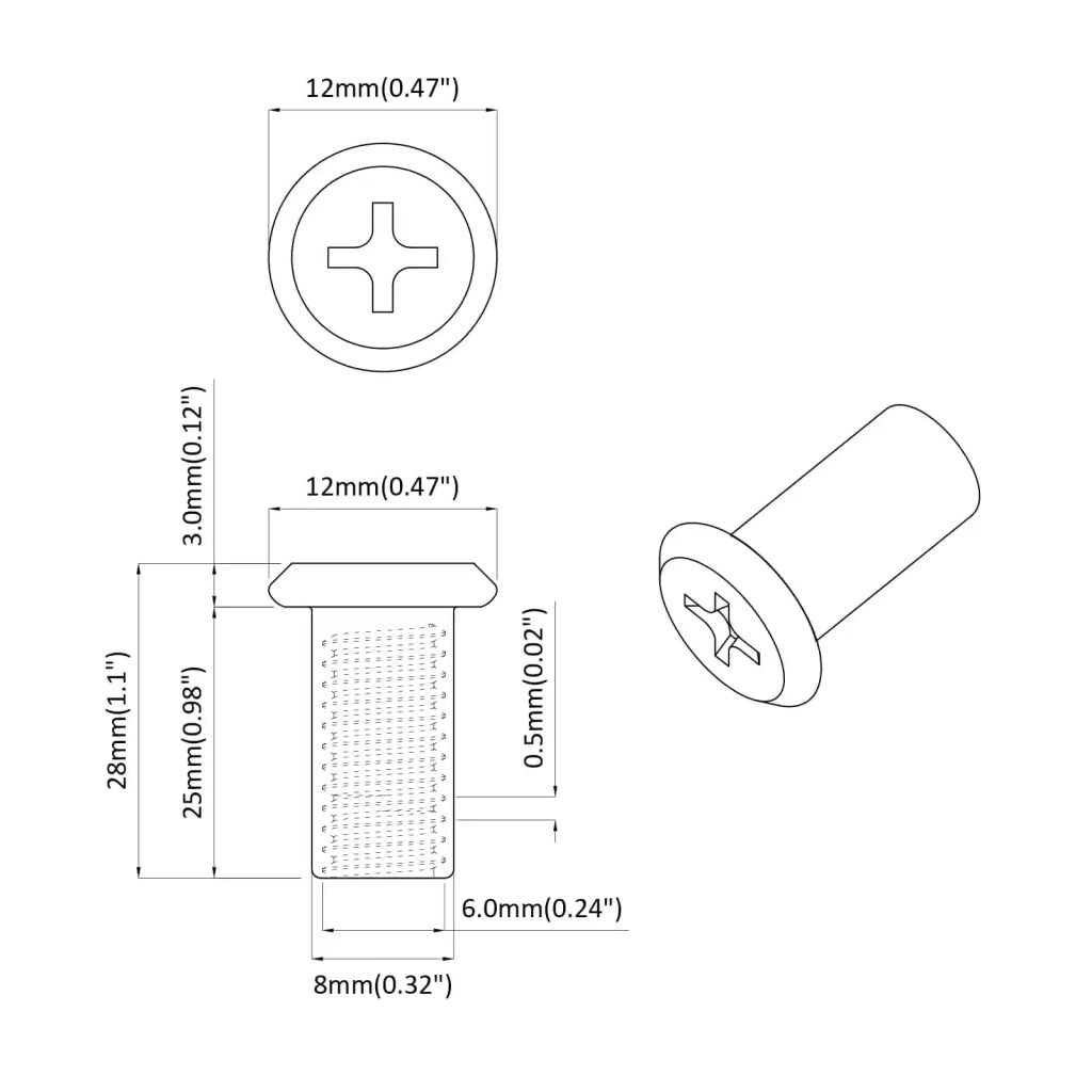 Dado a bloccaggio 2857 pcs Argento Acciaio 864564